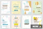 16 typography cards with quotes, a Decorative Illustration by pa3x (Thumbnail 1 of 2)