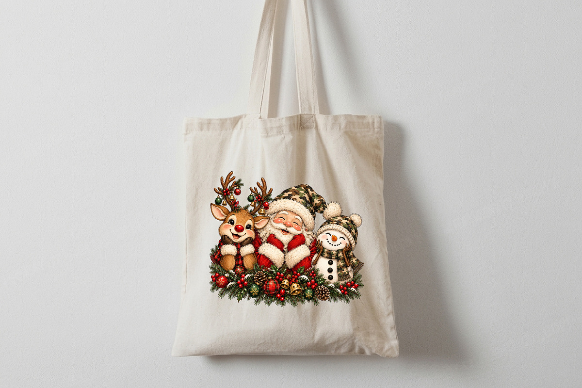 Christmas Camo Character Trio PNG, a Seasonal Illustration by Craft Nest (Photo 6 of 6)
