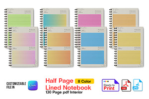 Printable Half Page Lined Note Pages