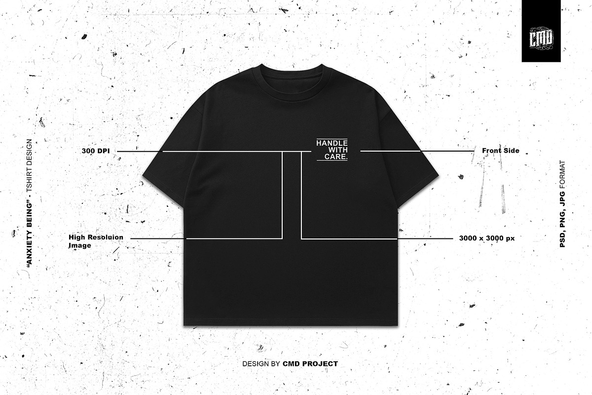 Anxiety Being - T-Shirt Design, an Object Graphic by Cmd Project (Photo 2 of 9)
