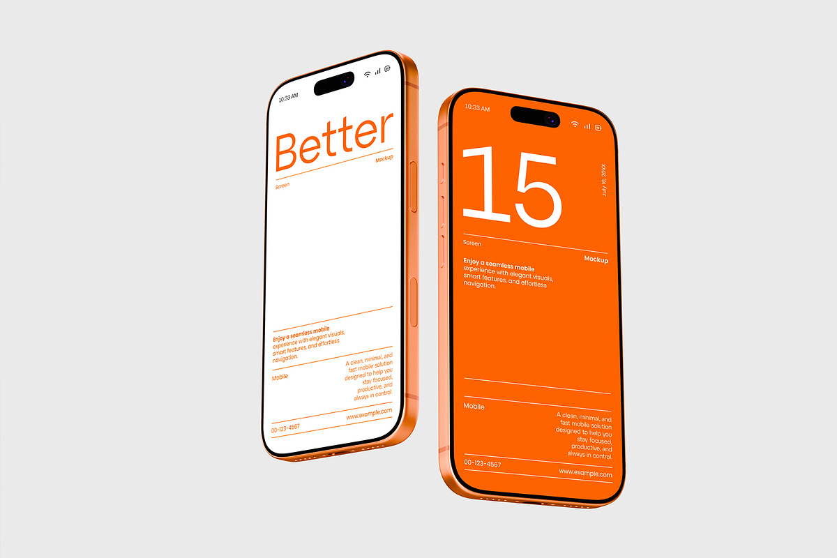 iPhone Screen Device Mockup Bundle, an iPhone Mockup by graphypix (Photo 5 of 14)