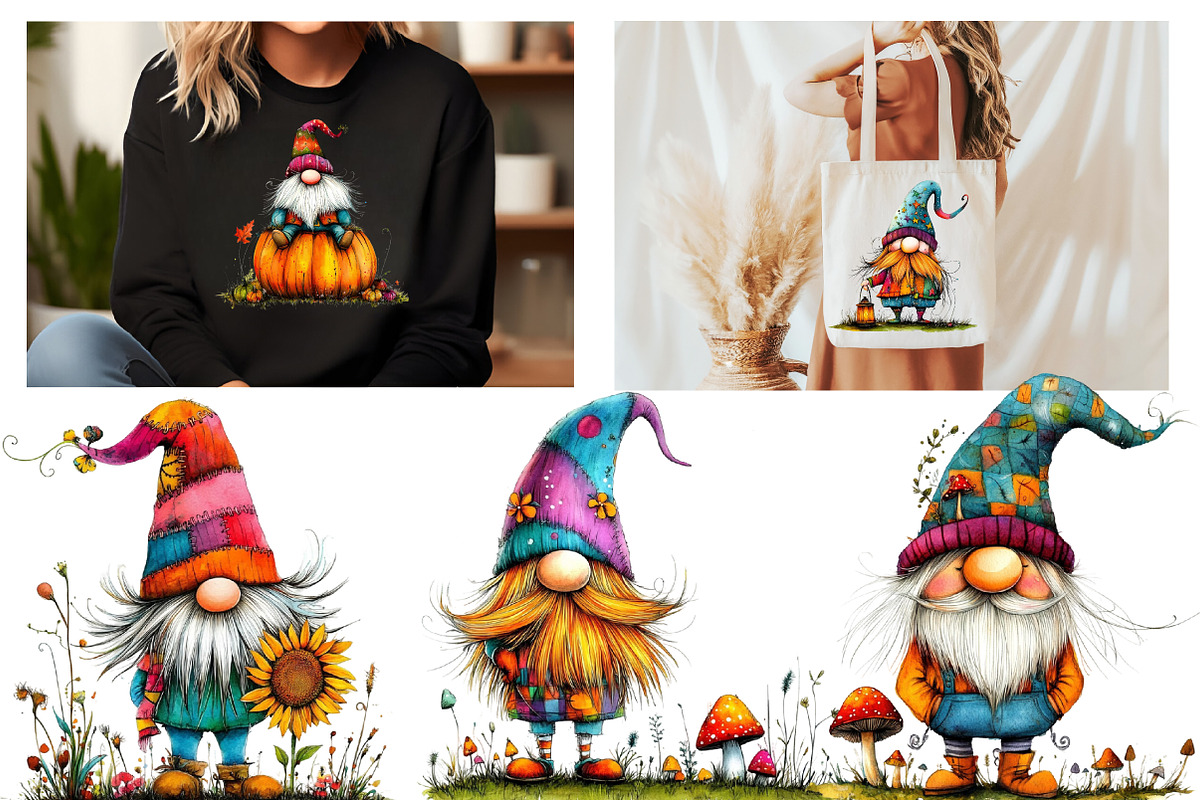 Quirky Gnome Clipart, an Illustration by Designworld (Photo 4 of 5)
