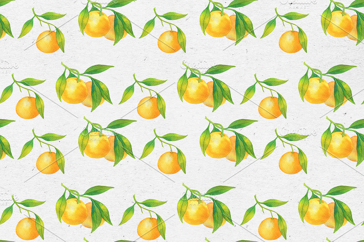 Tangerines. Watercolor collection, a Decorative Illustration by Maria's little shop (Photo 9 of 11)