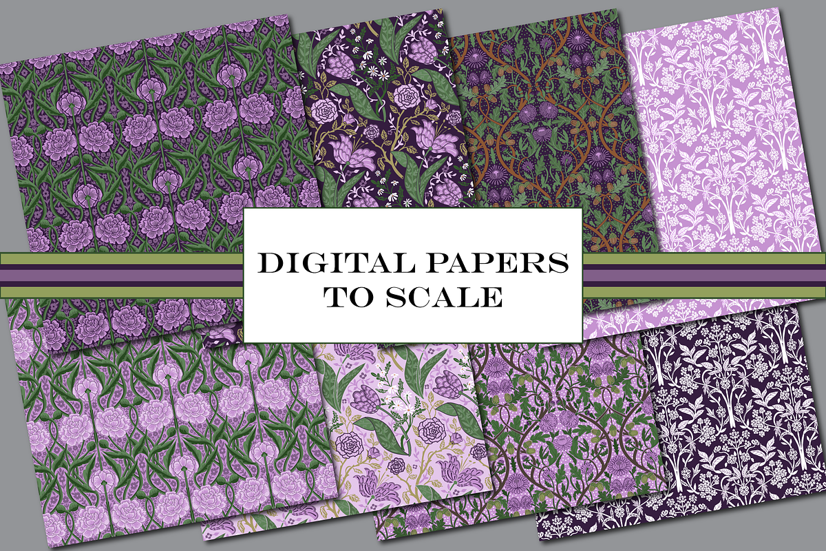 William Morris Floral Pattern Purple, a Pattern Graphic by RachelStudio (Photo 8 of 10)