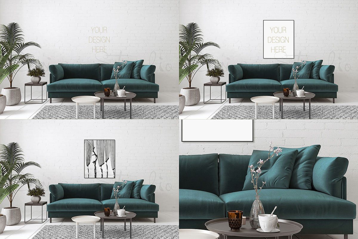 FRAME MOCKUPS BUNDLE, 10 SMART PSD, a Product Mockup by HisariDS Mockup Design (Photo 11 of 11)