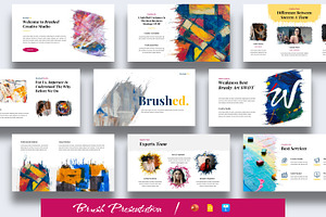 Brush Design Presentation Template, a Presentation Template by BumbleGraph Studio