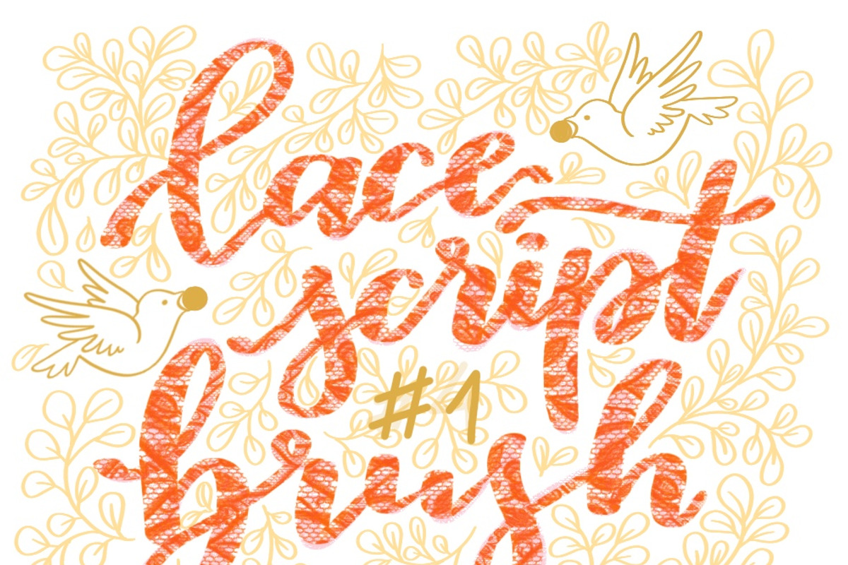 Lace Lettering Brushes for Procreate, a Brush Add-On by Wonderbox Creative (Photo 3 of 7)