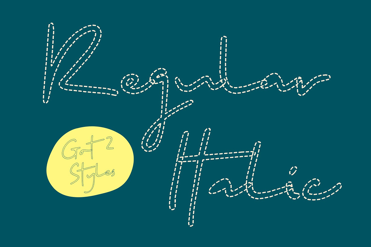 CS Daisha Dashed, a Script Font by Craft Supply Co. (Photo 3 of 8)