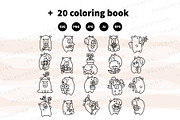 Kawaii Capybara with Flowers, a Seasonal Illustration by Palau (Thumbnail 11 of 12)