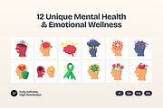 Mental Health & Emotional Wellness, a Healthcare Illustration by YossyOneStd (Thumbnail 2 of 3)