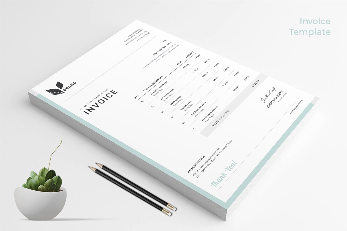 Invoice, a Stationery Template by CreativeZoom (Photo 2 of 5)