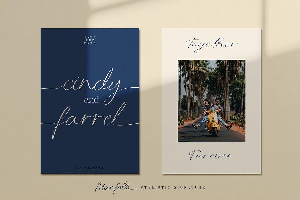 Manfollo Modern Script, a Script Font by alit design (Photo 12 of 15)