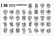 3,600 Icons x3 Styles, an Outline Icon by monkik (Thumbnail 102 of 299)