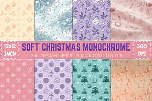 Soft Christmas Pastel Monochromes, a Background Photo by Ink Gallery