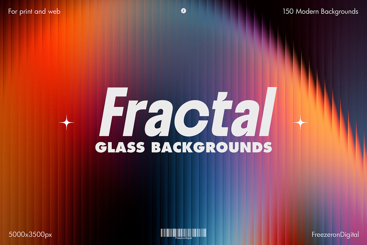 Vertical Fractal Glass Backgrounds, a Background Graphic by Freezerondigital (Photo 1 of 17)