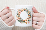 Christmas Flower Watercolor Clipart, an Illustration by Sublimation Artist (Thumbnail 5 of 6)