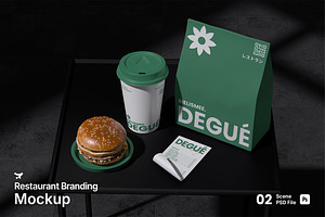 Restaurant Branding Mockup, a Packaging Mockup by Rielismee