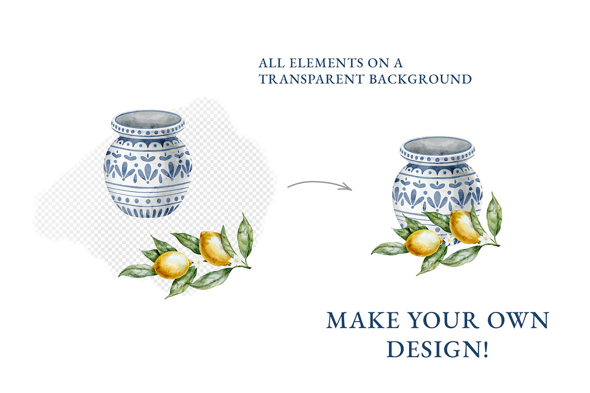 Lemon Watercolor Clipart Set, a Food Illustration by Alisles (Photo 8 of 11)