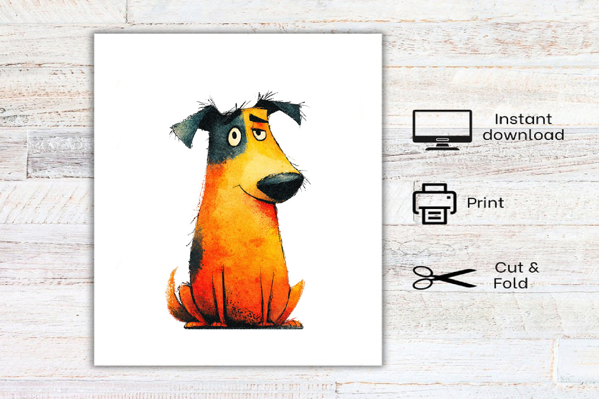 Watercolor Quirky Cats Clipart, an Illustration by Canvas Craft (Photo 8 of 8)