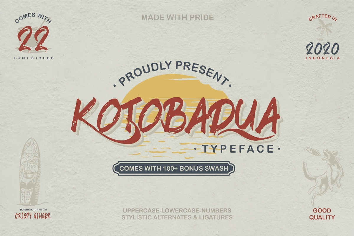 Kotoba Dua - 22 Font styles