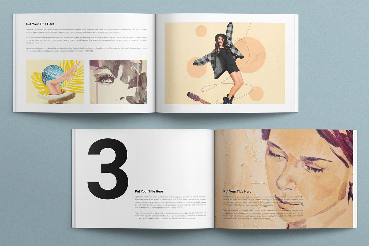 Book Layout Template Landscape, a Brochure Template by TemplatesForest