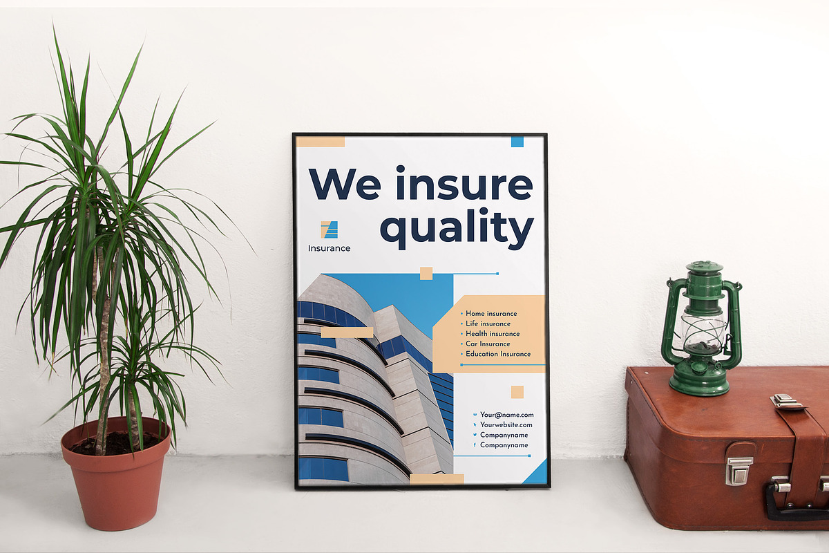 Insurance Agency Poster, a Flyer Template by TemplatesNow!