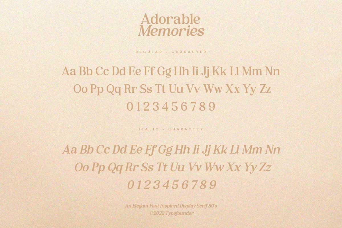 Adorable Memories - Nostalgic Serif, a Serif Font by TypeFounder (Photo 9 of 10)