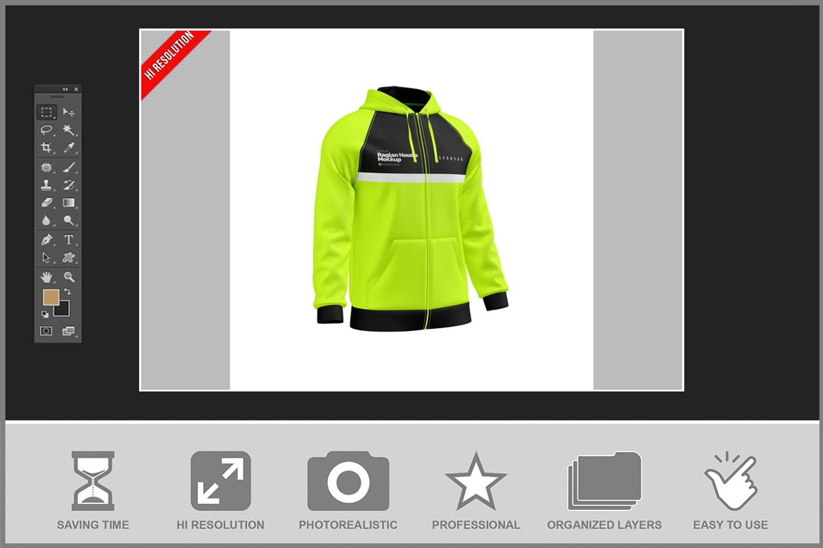 Two-tone Hoodie Mockup, a Hoody Mockup by Bruno's Shop (Photo 2 of 3)