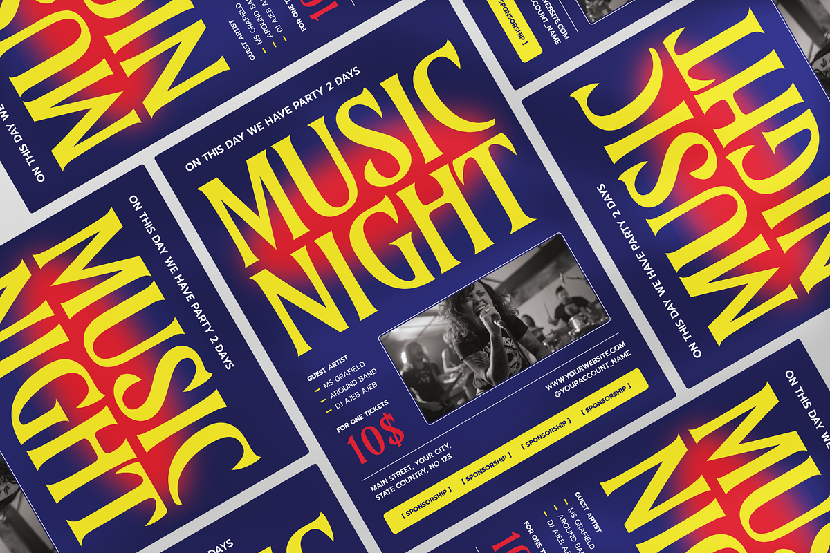 Music Night Flyer, a Flyer Template by Annora Studio (Photo 3 of 5)