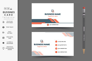 Modern Abstrac Business Card, a Business Card Template by DESIGNSKIT