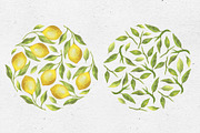 Lovely Lemons. Watercolor collection, a Decorative Illustration by Maria's little shop (Thumbnail 4 of 10)