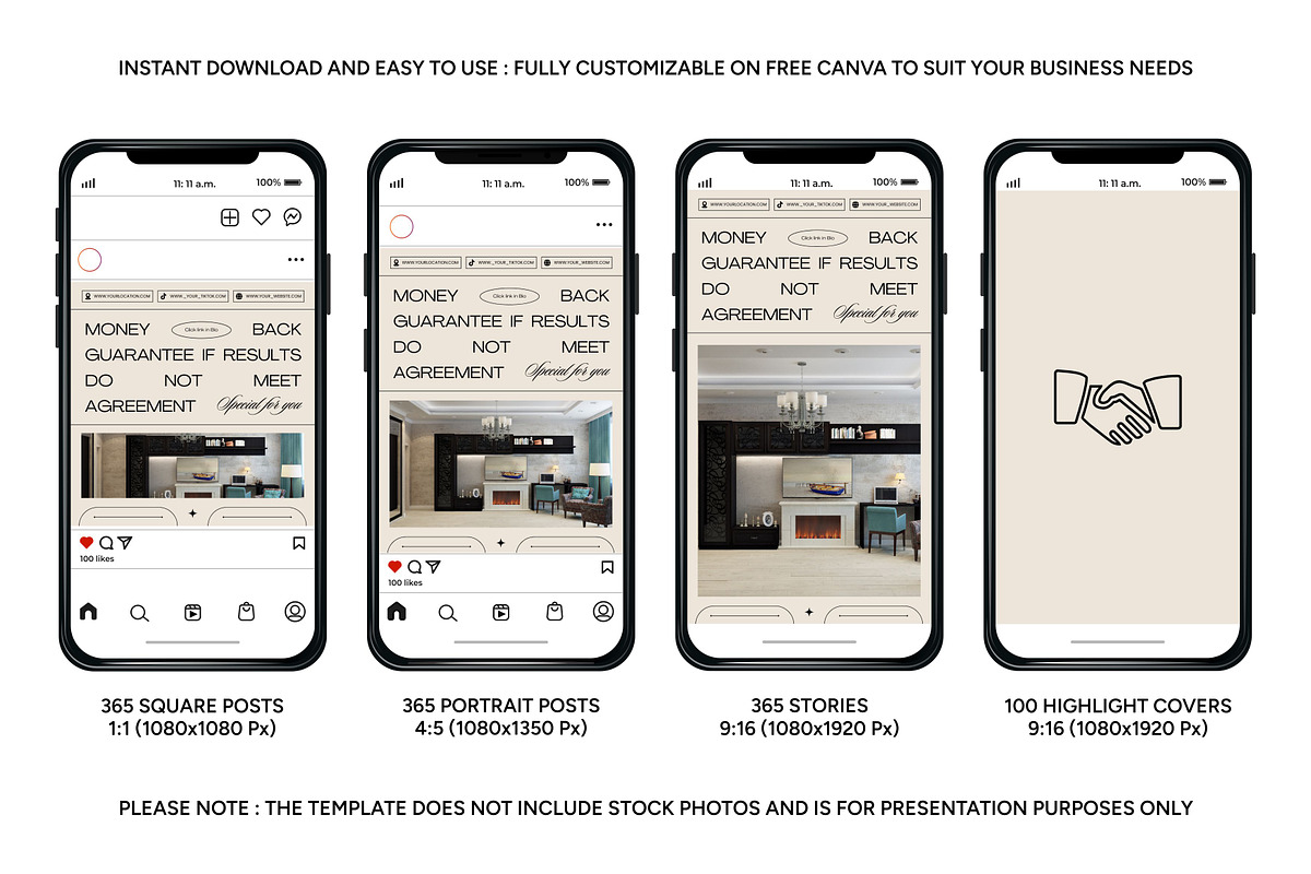 Interior Instagram Template, a Social Media Template by Kalubuak (Photo 2 of 10)
