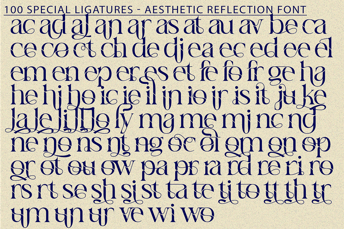 Aesthetic Reflection Elegant Font, a Serif Font by 177Studio (Photo 8 of 8)