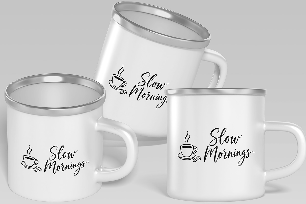 Slow Mornings Coffee Cup Line Art, an Object Illustration by Ghagra (Photo 4 of 7)