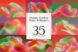 Organic Gradient Shape Wallpapers, a Wallpaper Graphic by HipFonts