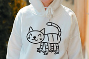 Hand drawn Cute Doodle Cats Clipart, an Animal Illustration by DeShoff Art (Thumbnail 4 of 6)