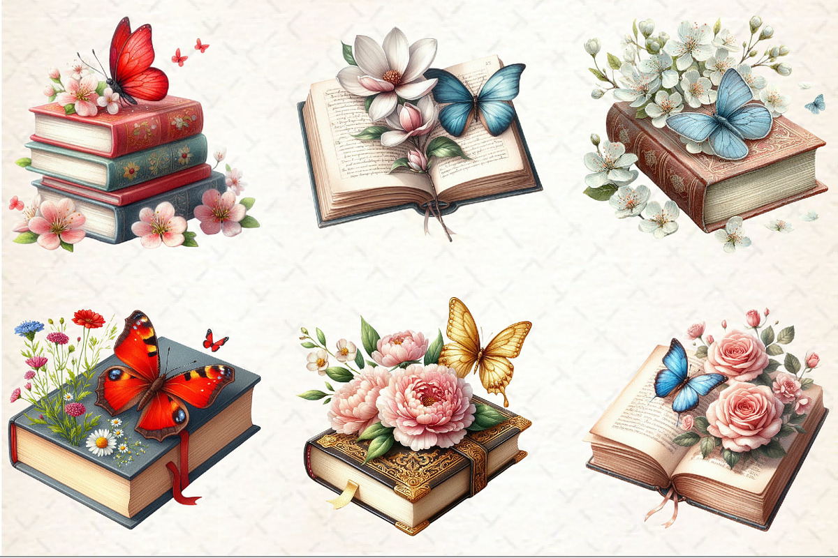 Watercolor Floral Book With Clipart, an Illustration by Rose Art (Photo 3 of 4)
