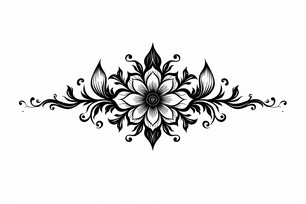 Floral Circle Decorative Art, an Illustration by yasushie (Photo 4 of 9)