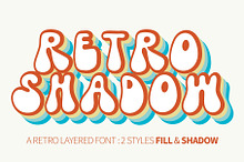 Retro Shadow - Groovy layered font
