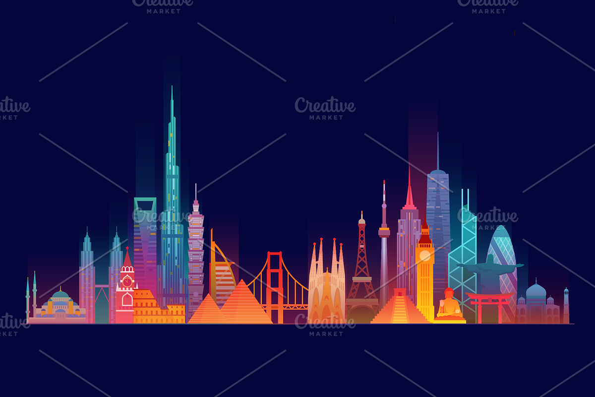 World skyline, a Work Illustration by GlebTagirov (Photo 2 of 3)