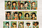 FLORAL WHIMSICAL GIRLS JUNK JOURNAL, a Person Illustration by Daring Digies (Thumbnail 3 of 7)