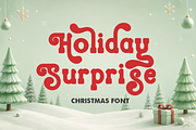Holiday Surprise – Christmas Font, a Handwritten Font by Mozatype (Thumbnail 1 of 7)