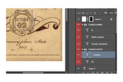 vintage wedding certificate psd, an Illustration by art.podolski (Thumbnail 3 of 3)