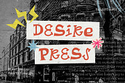 Desire Press - Zine Display Font, a Handwritten Font by Sloulyfe (Thumbnail 1 of 9)