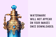 Steampunk potion bottles - Blue, an Object Illustration by YesFoxy (Thumbnail 4 of 5)