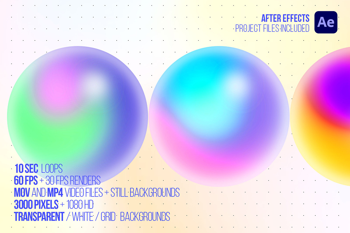 Animated AI Orbs / Spheres, a Background Graphic by BabyMad (Photo 2 of 7)
