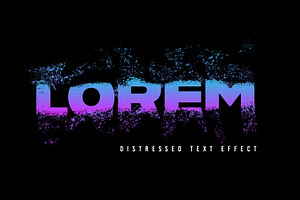Distressed Text Effect Template, a Layer Style Add-On by CreativeShaper