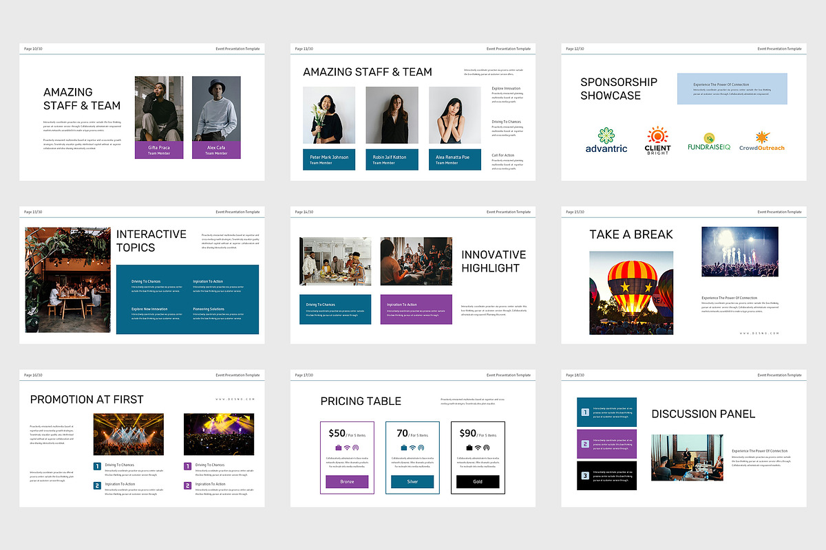 Desno : Event Google Slides, a Presentation Template by Punkl Camp (Photo 3 of 9)