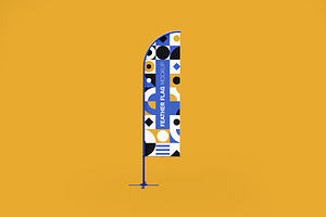 Promotional Flag Mockup, an Advertising Mockup by Qaleb Studio