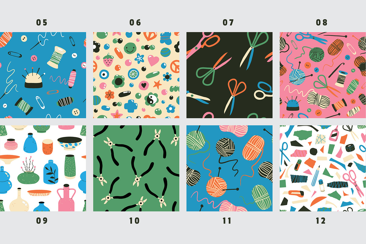 Art & Craft Bundle elements patterns, an Object Graphic by Lena Nikolaeva (Photo 11 of 17)